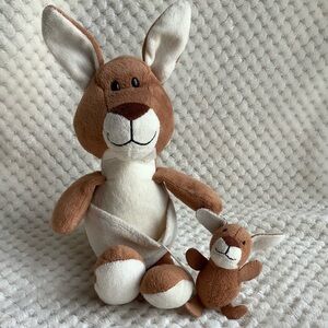 Kinder Surprise Plush Mommy Kangaroo and Baby Stuffed Animal Toy